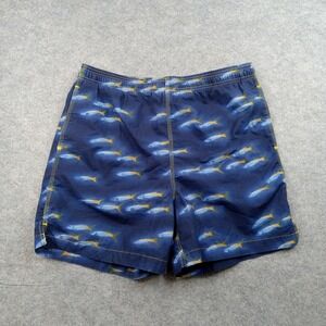 Chaps Ralph Lauren Swim Trunks Mens Medium Fish Shorts Mesh Lined Bathing Suit